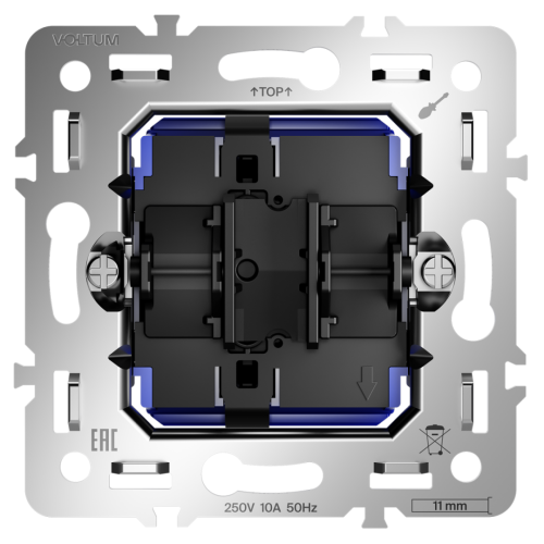 Механизм кнопки без фиксации 1-кл 10А, S70 Voltum VLS0106M