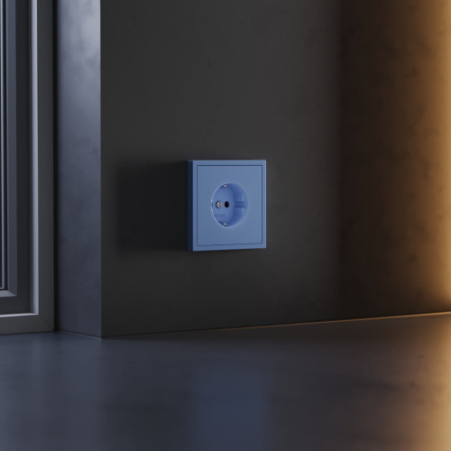 Лицевая панель для розетки с З/К, Деним, S70 Voltum VLS000615