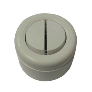 Выключатель пластиковый кнопочный 2 кл., цв. серый, Interior Electric С-2008