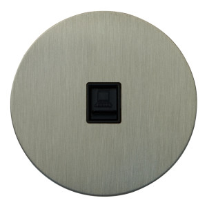 Розетка компьютерная RJ45 (внутренний монт.), Никель, Аrt Salvador EU010106