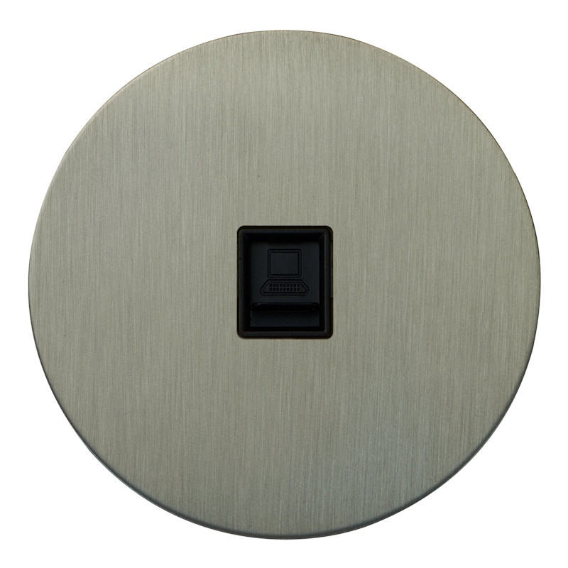 Розетка компьютерная RJ45 (внутренний монт.), Никель, Аrt Salvador EU010106