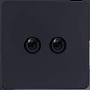 Выключатель жалюзи тумблерный 2 кл. (внутренний монт.), Черный, Leon Salvador SBAN11A1A6