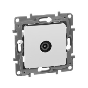 Розетка телевизионная TV проходная, белый, Etika Legrand 672263