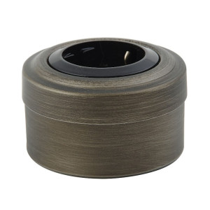 Ретро розетка c З/К из металла, состаренное серебро/чёрный Vintage М1-23-29