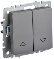 Выключатель жалюзи, Сталь, Brite IEK BR-V15-0-10-K46