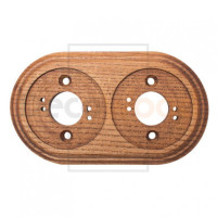 Рамка 2 местная деревянная на ровную поверхность, ясень в масле, DecoWood ОМРФМ2-0