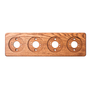 Рамка 4 местная деревянная на бревно D300 мм, Ясень в масле, DecoWood ОМРкв4М-300
