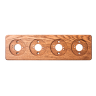 Рамка 4 местная деревянная на бревно D300 мм, ясень в масле, DecoWood ОМРкв4М-300
