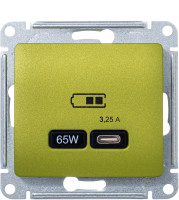 Розетка USB для быстрой зарядки, тип C 65ВТ, Фисташковый, AtlasDesign SE GSL001027