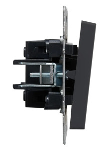 Выключатель 1 кл. проходной с подсветкой, Графит, Brite IEK BR-V12-1-10-K53