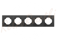 Рамка 5 местная пластик, квадрат, Графит, серия Прованс, Bylectrica ЮЛИГ.735212.504