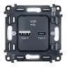 Механизм розетки USB для быстрой зарядки тип A+C, Quant Ambrella Volt VM177