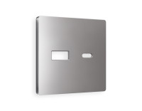 Лицевая панель розетки USB для быстрой зарядки тип A+C, Сталь матовый, ALFA Quant Ambrella Volt AP5110