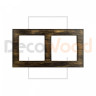 Рамка 2 местная деревянная под электрику JUNG/ABB Basic, черный-золото, DecoWood РЮАМ2-ЧЗ