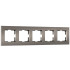 Рамка 5 местная пластик, Бронза матовый, Slab Werkel W0052963
