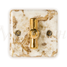 Выключатель фарфоровый 2 кл. (4 положения), дворцовый мрамор, ТМ МезонинЪ GE80401-19