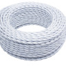 Ретро кабель витой 2x2,5 Белый/Глянцевый, Bironi B1-425-071 (1 метр)