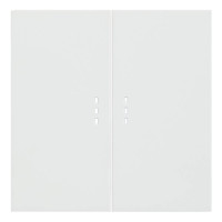 Лицевая панель выключателя 2 кл. перекрестного с подсветкой, Белый сатин, Rikett 35615 MW