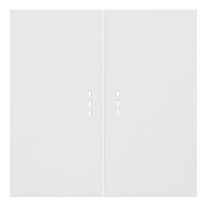 Лицевая панель выключателя 2 кл. перекрестного с подсветкой, Белый сатин, Rikett 35615 MW