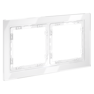 Рамка 2 местная, стекло, Белый, Voltum S70 VLS110201