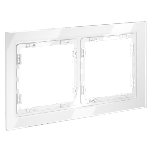 Рамка 2 местная, стекло, Белый, Voltum S70 VLS110201