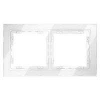 Рамка 2 местная, стекло, Белый, Voltum S70 VLS110201