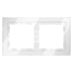 Рамка 2 местная, стекло, Белый, Voltum S70 VLS110201