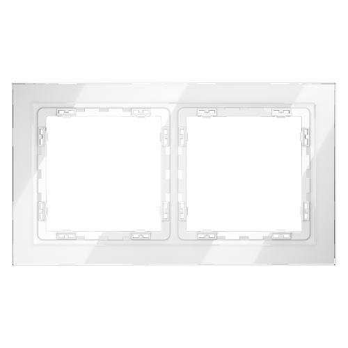 Рамка 2 местная, стекло, Белый, Voltum S70 VLS110201