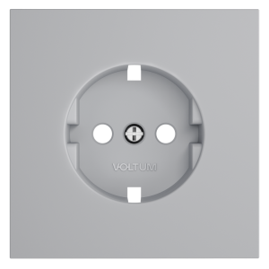 Лицевая панель для розетки с З/К, Серый, S70 Voltum VLS000616