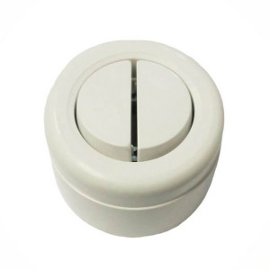 Выключатель пластиковый кнопочный 2 кл., цв. белый, Interior Electric С-2007