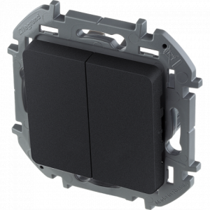 Выключатель 2 клав., антрацит, INSPIRIA Legrand 673623