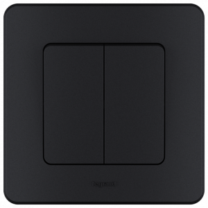 Выключатель 2 клав., антрацит, INSPIRIA Legrand 673623