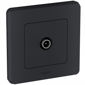 Розетка телевизионная TV проходная, антрацит, INSPIRIA Legrand 673863