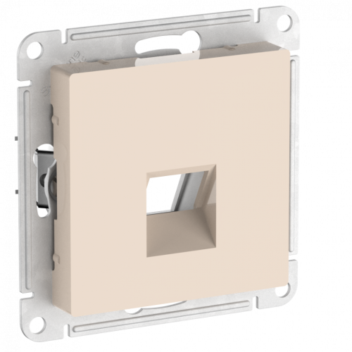 Лицевая панель для розетки компьютерной RJ45 Keystone, Бежевый, AtlasDesign SE ATN000284