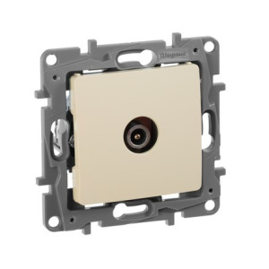 Розетка телевизионная TV проходная, слоновая кость, Etika Legrand 672363