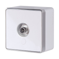 Розетка телевизионная TV, Белый, Gallant Werkel W5083001