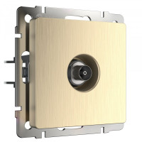 Розетка телевизионная TV оконечная, Шампань рифленый, Werkel W1183010