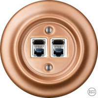 Розетка комп. фарфоровая RJ45 cat.6е, медь матовая, Katy Paty CUGsCat6e 
