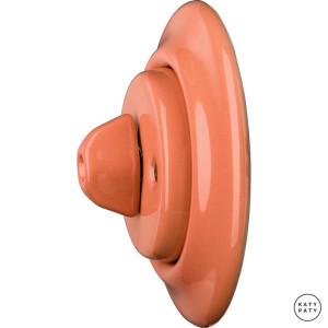 Выключатель поворотный 1 кл. перекрестный, лосось глянцевый, Katy Paty PNSAG7