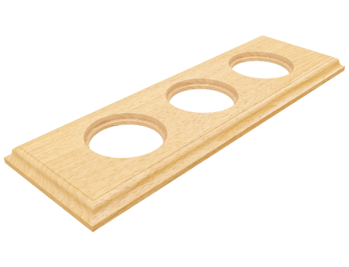 Рамка 3 местная деревянная (внутренний монт.), прямоугольник, Бук натуральный, Лахта ТМ МезонинЪ GE70863-25