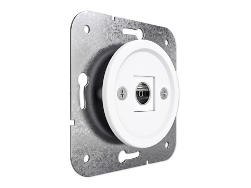 Розетка телевизионная TV (внутренний монт.), Белая ночь, Лахта ТМ МезонинЪ GE35321-40