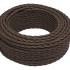 Ретро кабель витой 2x2,5 коричневый матовый Bironi B1-425-72
