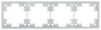 Рамка 4 местная, Серебро, Standart Rikett 35840 SV