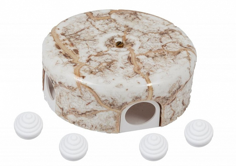 Распаечная коробка керамика D78х30 мрамор Bironi B1-521-09-K