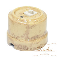 Розетка керамика компьютерная RJ45 Cat 5e, карамель Lindas 32031