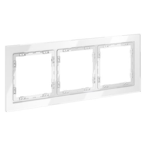 Рамка 3 местная, стекло, Белый, Voltum S70 VLS110301