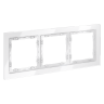Рамка 3 местная, стекло, Белый, Voltum S70 VLS110301