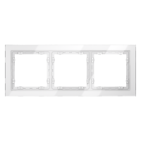 Рамка 3 местная, стекло, Белый, Voltum S70 VLS110301