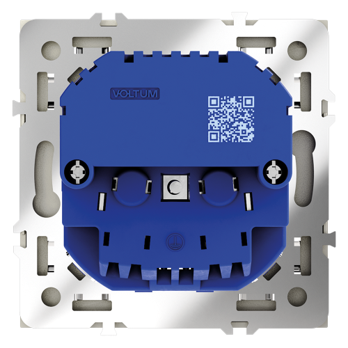 Розетка c З/К, шторками и USB зарядкой A+C, Сталь, Voltum S70 VLS040505