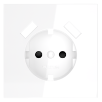 Лицевая панель для розетки с З/К и шторками, с USB A+A, Белый глянцевый, S70 Voltum VLS000901